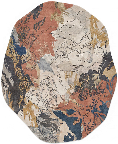 Stone Medallion Round Teppich