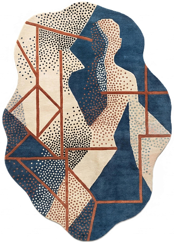 Figurative Mosaic Teppich