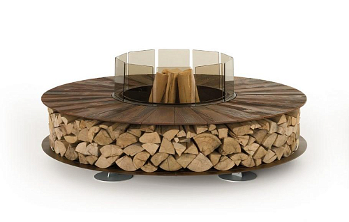 Zero Textur-Feuerschale Eisen Corten
