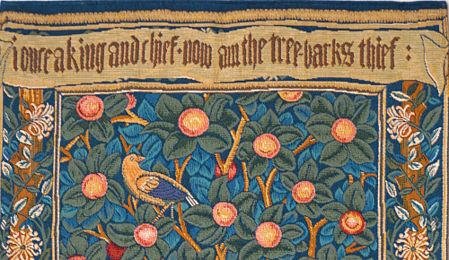 Der Specht, mit Pergament, William Morris Wandteppich
