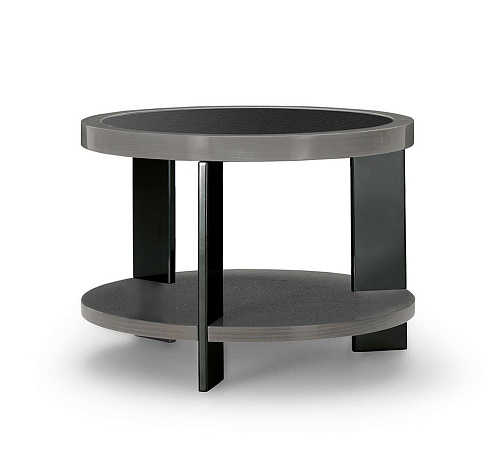 Schwarzer runder Couchtisch