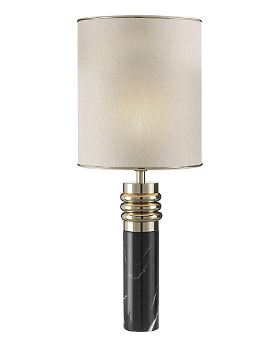 Black Marquinia Marmor-Tischlampe