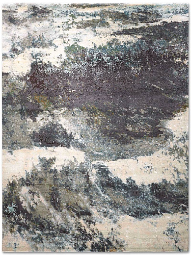 Waves Original auf Grau‑Grün Teppich