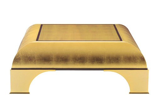 Couchtisch mit Goldblatt-Dekor