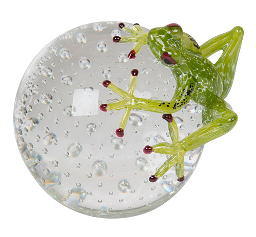 Frosch auf Kugel Grüne Figur