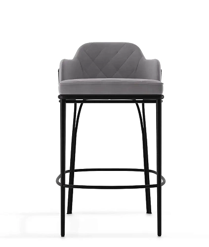Regal grauer Garten‑Hocker