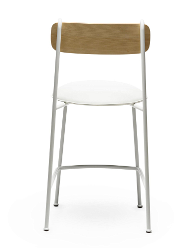 Lena SG-65 Weißer Eschenholz-Barhocker