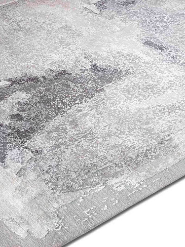 Mono Grau auf Hellgrau Teppich
