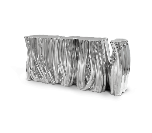 Monochrome Silbernes Premium‑Sideboard