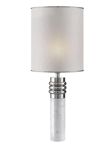 Carrara Marmor Nickel Messing-Tischlampe