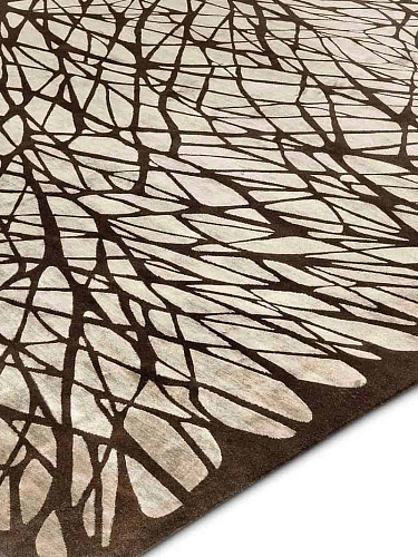 Dresden Brown Beige auf Braun Teppich