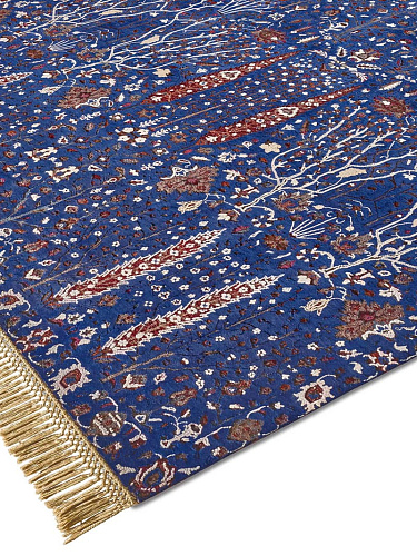 Pine Garden Reverse Original auf Mitternachtsblau Teppich