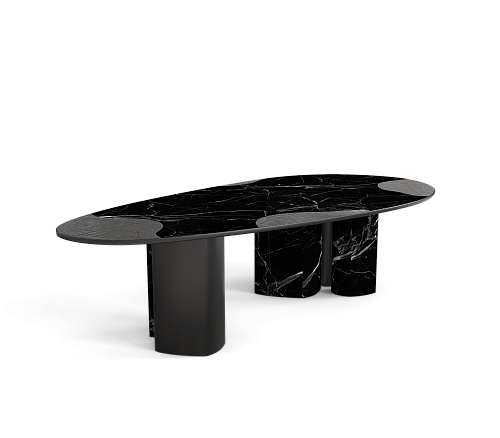 Athena Nero Marmor & Onyx Esstisch