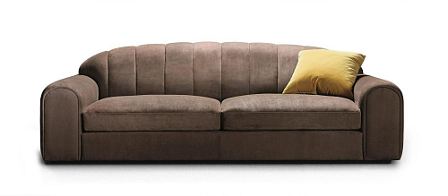 Luxe Plüsch‑Sofa mit großer Sitzfläche 242 cm