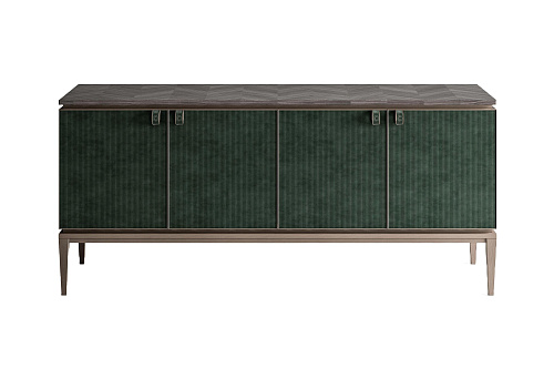 Grün‑Braunes Ledersideboard