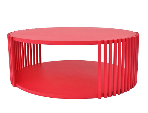 Eleganter großer roter Traubeneichen-Couchtisch