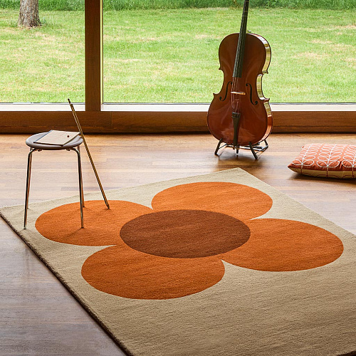 Flower Placement Pumpkin/Ecru Teppich
