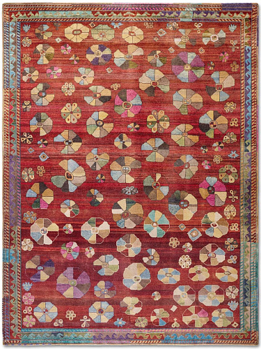 Original auf Naturrot Teppich