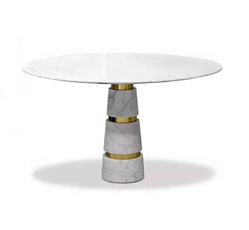 Avalanche Carrara‑Marmor‑Esstisch