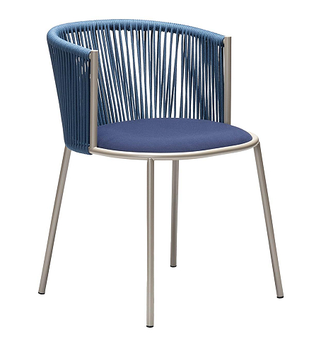 Millie SP Blauer Outdoor-Stuhl