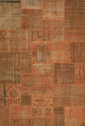 Orange Patchwork Teppich