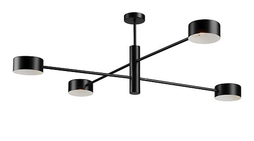 Matte Schwarze Lineare Arm-Deckenleuchte
