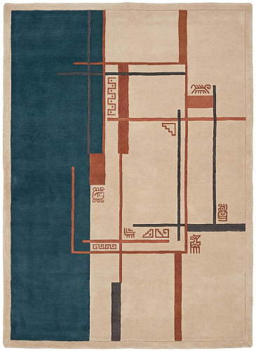 Architect Lines Teal Teppich