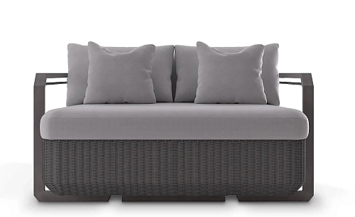 Heritage graues Zweisitzer‑Sofa