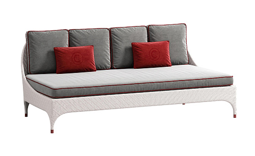 Zweisitzer Outdoor‑Sofa ohne Armlehnen