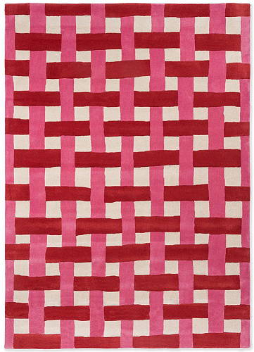 Basket Weave Coral/Rose Teppich