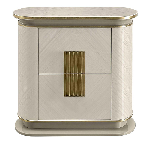 Dilan Weiß‑Gold Nachttisch