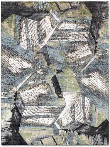 Brutalism GreenRust Hellgrau Teppich