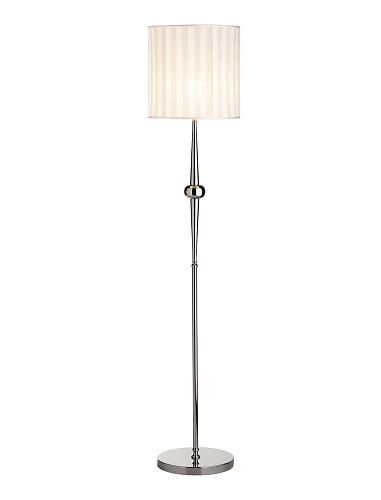 Elegante Stehlampe mit englischem Streifenstoffschirm