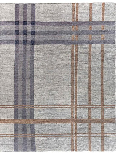 Handgeknüpfter Türkisch Kariert Teppich