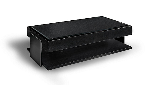 Schwarzer Couchtisch mit Schubladen