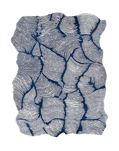 Designer Blau Teppich