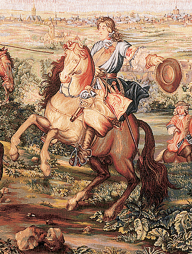 Die Eroberung von Lille Ornamente Wandteppich