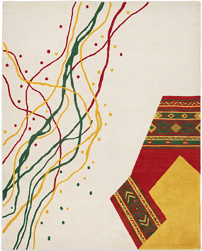 Calligraphic Paths Color Teppich
