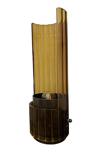 Bon Ton Amber Glas Tischleuchte