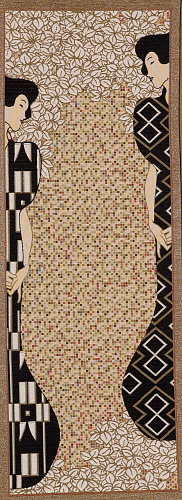 Dame nach Klimt Wandteppich