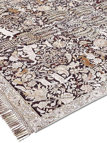Gold auf Purpur‑Mix Teppich