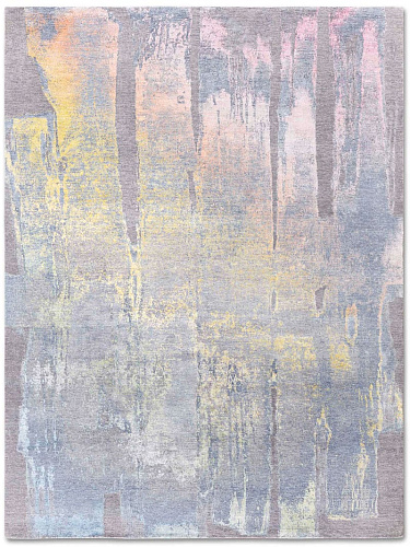 Pastel Sun auf Hellgrau Teppich