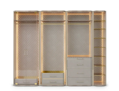 Cadence Beigefarbenes Schranksystem