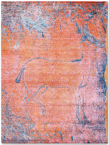 Antelope Blue on Copper Pink Teppich