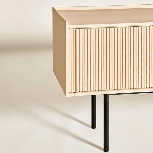 Sipario Hohes natürliches Sideboard mit 2 Türen