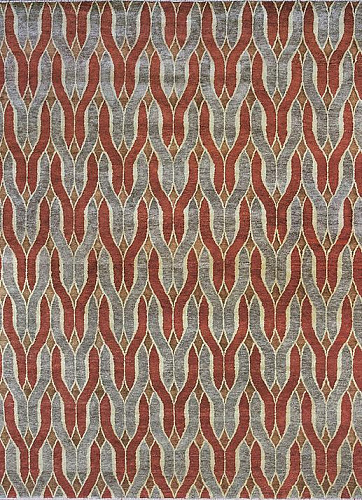 Ikat Handgeknüpft Wolle Teppich