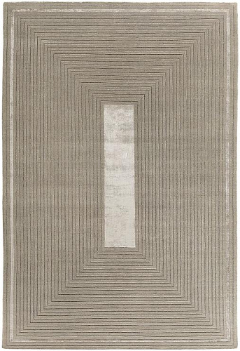 Handgeknüpfter Beige Gerahmt Teppich