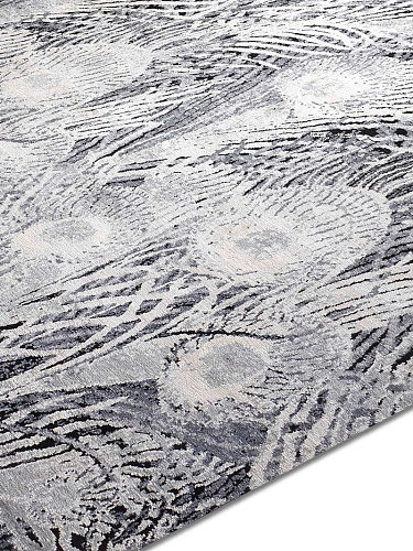 Feathers Blue Grey Teppich
