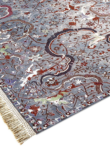 Tabriz Reverse Original auf Anthrazit Teppich