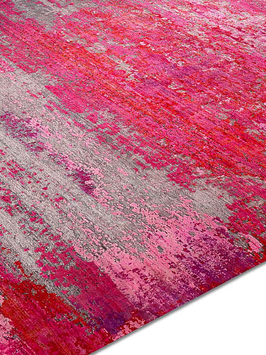 Rose Magenta auf Grau Teppich